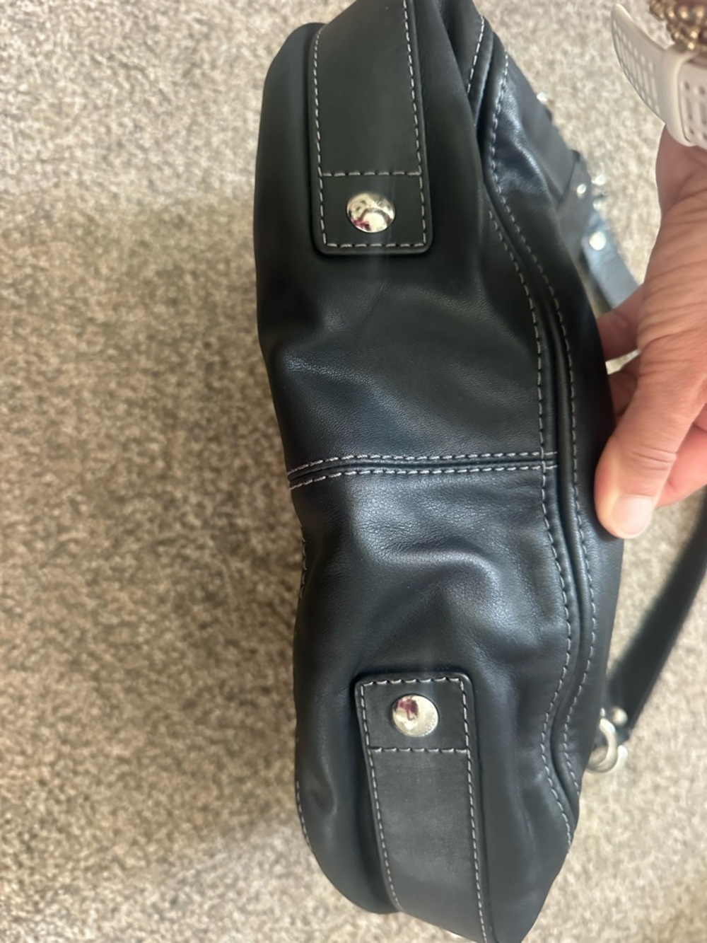 Coach Purse- all leather, worn once! - Picture 4 of 10
